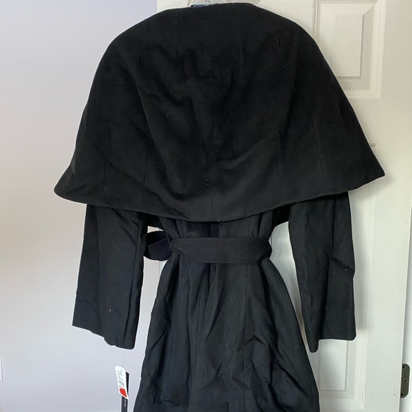 NWT T Tahari Black Cocoon Wrap Coat - XL - Picture 2 of 8